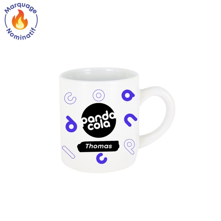 Mug promotionnel avec votre prénom en sublimation 150 ml - Newark Mini Prénom | pandacolach