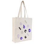 Sac shopping en coton écru avec soufflet - Maya | pandacolach - thumb - 1