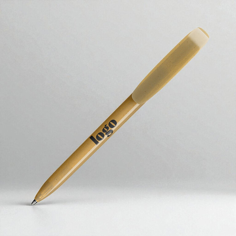 Stylo bille personnalisé en matières naturelles BIC® - Super Clip Origin | pandacolach