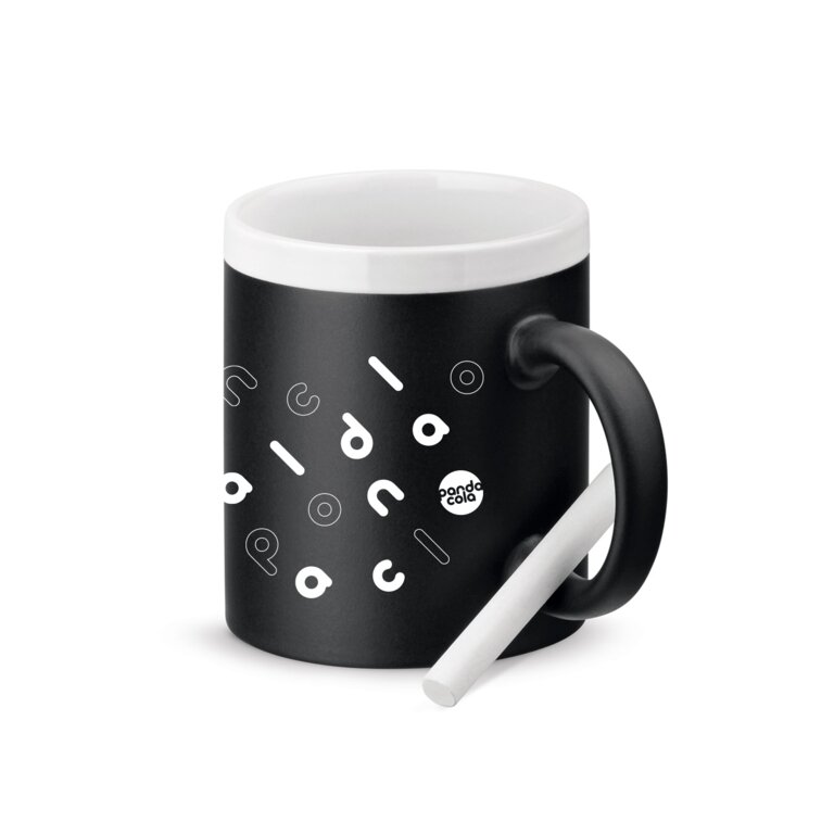 Mug personnalisable 360 ml en céramique avec revêtement effet ardoise - Aikri | pandacolach