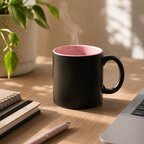 Mug personnalisé noir avec intérieur couleur céramique 350mL - Bafy | pandacola - thumb - 1