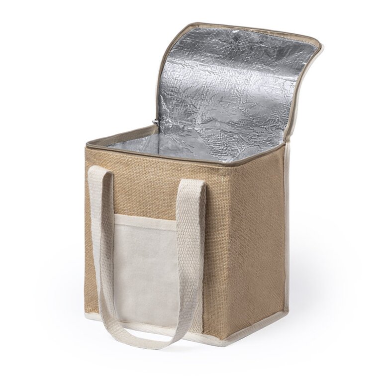Sac isotherme personnalisé en jute et coton - Laco | pandacola - 1