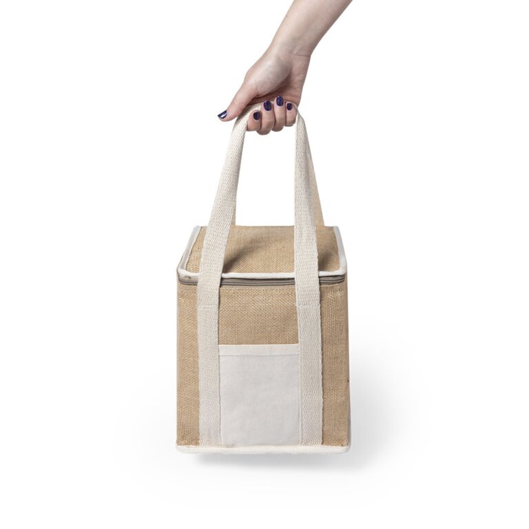 Sac isotherme personnalisé en jute et coton - Laco | pandacola - 2