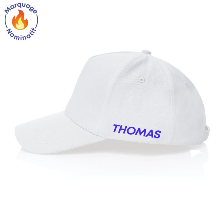Casquette publicitaire avec prénom 5 panneaux coton recyclé 280 gr/m² - Nairobi own | Impact | pandacolach