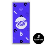 Kakemono publicitaire suspendu PVC 510 gr/m² recto quadri différentes tailles - Juru | pandacolach - thumb - 1