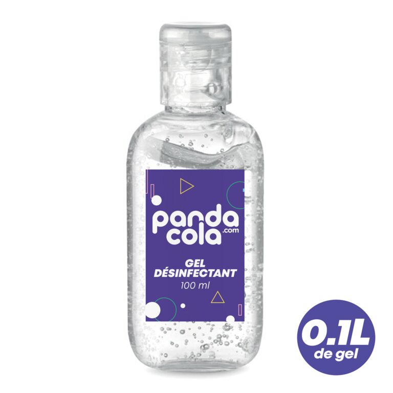 Gel hydroalcoolique publicitaire mains en flacon rechargeable 100 ml - Paka | pandacola
