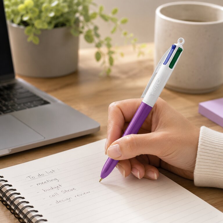 Stylo bille 4 couleurs personnalisé BIC® - 4 Couleurs Shine | pandacola - 3