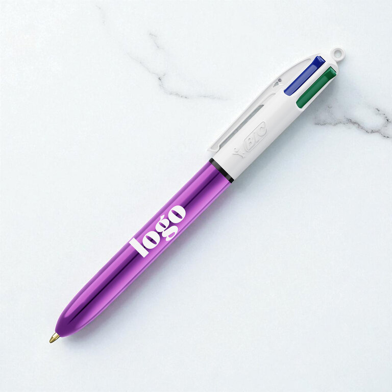 Stylo bille 4 couleurs personnalisé BIC® - 4 Couleurs Shine | pandacolach