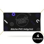 Banderole personnalisée en PVC 340 gr/m² avec quadrichromie recto différents formats - Samara rectangle | pandacola - thumb - 1