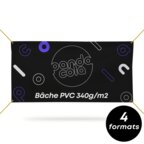 Banderole personnalisée en PVC 340 gr/m² avec quadrichromie recto différents formats - Samara rectangle | pandacolach - thumb - 1