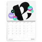 Calendrier 2025 agrafé mensuel personnalisable 28 pages 250 gr/m² Made In France - Kayo | pandacola - thumb - 3