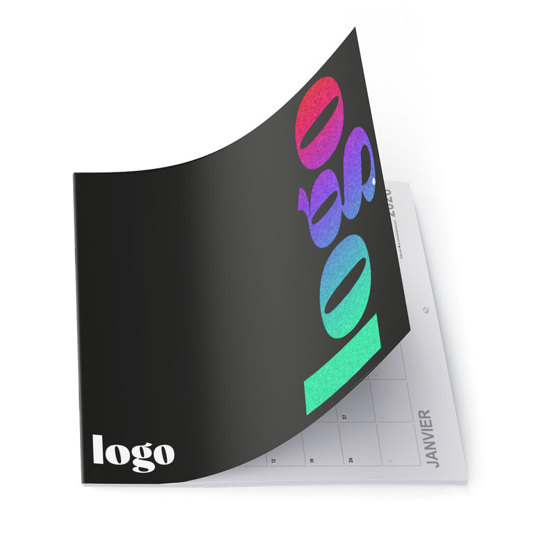 Calendrier 2026 agrafé mensuel personnalisable 28 pages 250 gr/m² Made In France - Kayo | pandacolach - 3