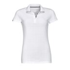 Polo Femme personnalisable blanc à encolure colorée en coton 200 gr/m² - Patriot White | pandacola - thumb