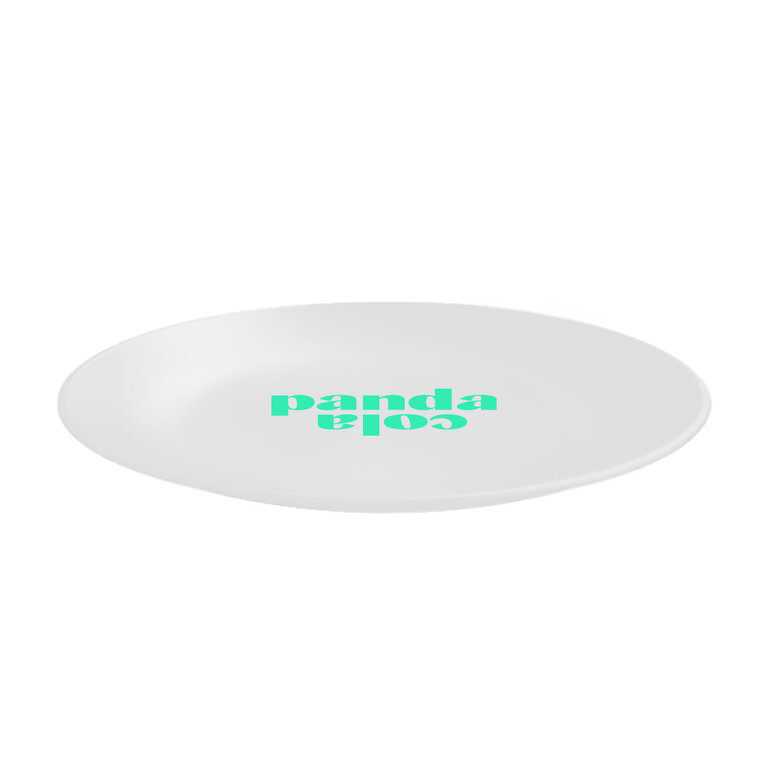 Assiette plate personnalisable en plastique | pandacolach