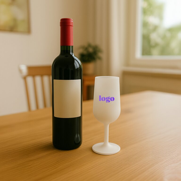 Verre à vin publicitaire givré réutilisable 12-18 cl - Cupo Vino | pandacola