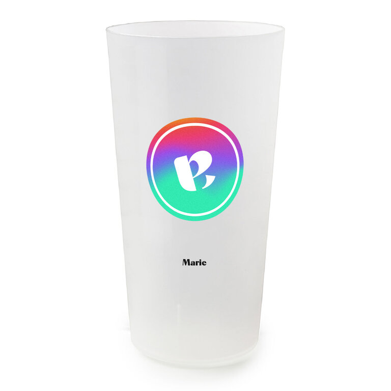 Gobelet personnalisé à votre prénom givré réutilisable 50-56 cl - Cupo 50 nomi | pandacolach