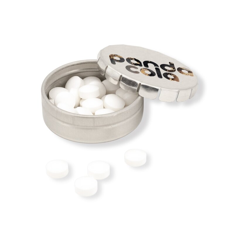 Boîte clic clac personnalisée bonbon menthe 45 mm Made in Europe | pandacola