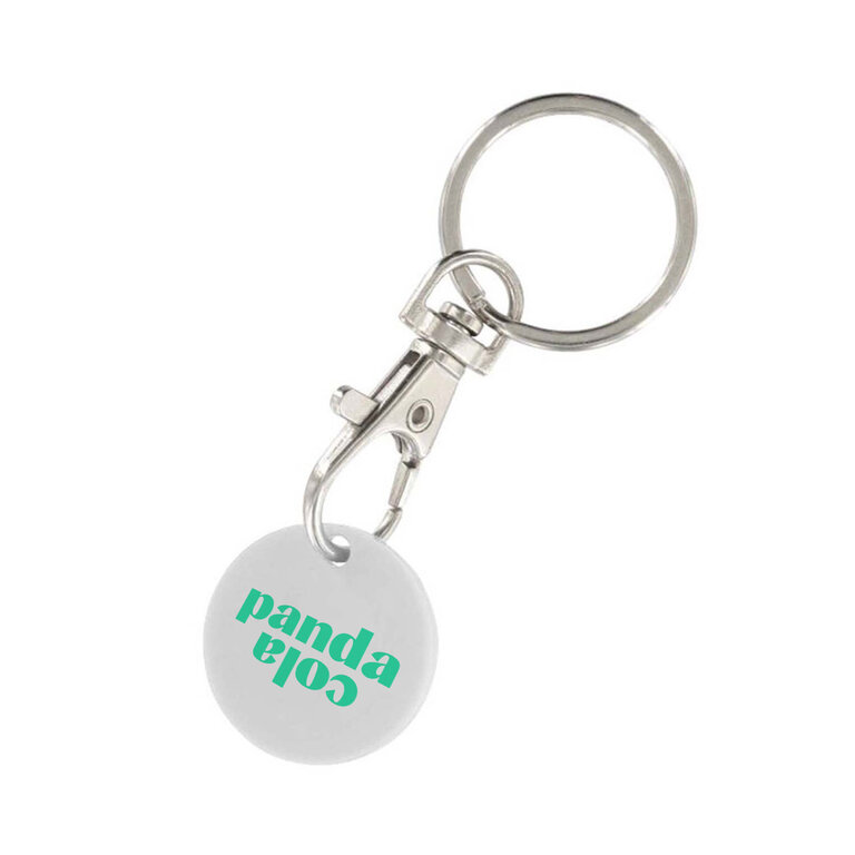 Porte clé jeton de caddy personnalisable 1€ différentes couleurs  - Jenni long | pandacolach