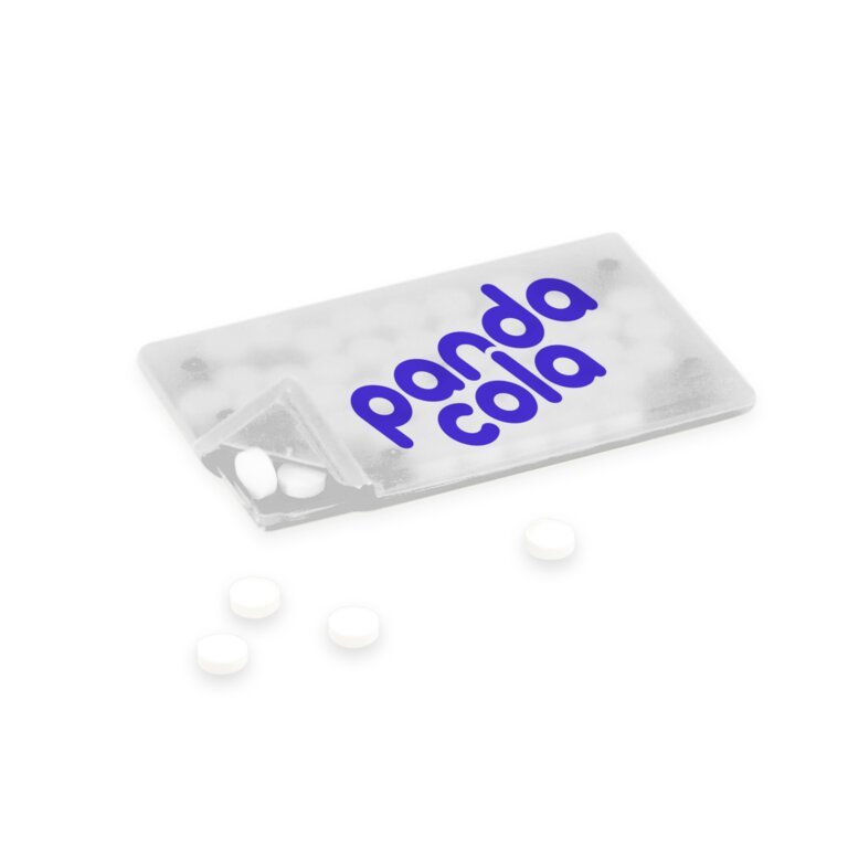 Distributeur personnalisable carte de crédit avec bonbons minties 8 gr Made in Europe | pandacola
