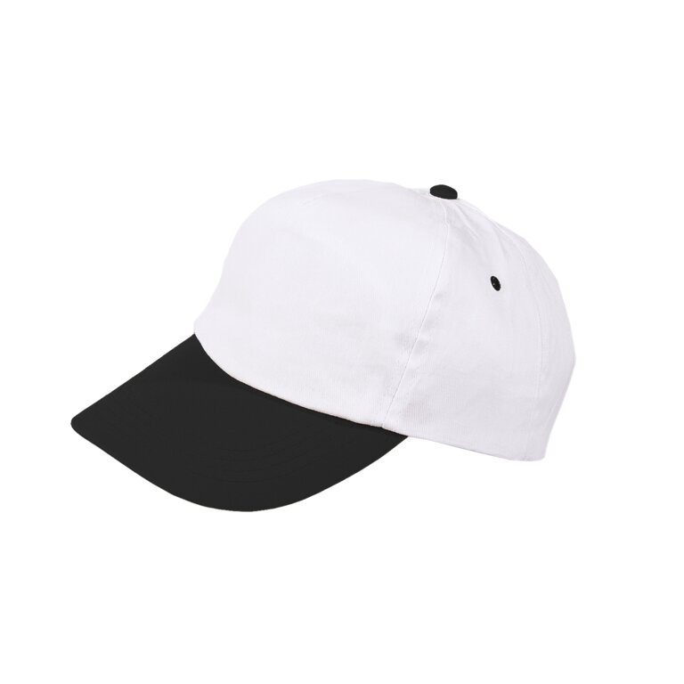 Casquette en coton personnalisable bi-color 5 pans avec fermeture velcro - Aquilo | pandacolach