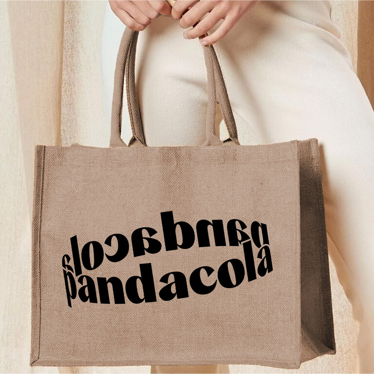 Cabas en jute publicitaire 43x34x20 cm 240 gr/m² - Temuco | pandacolach