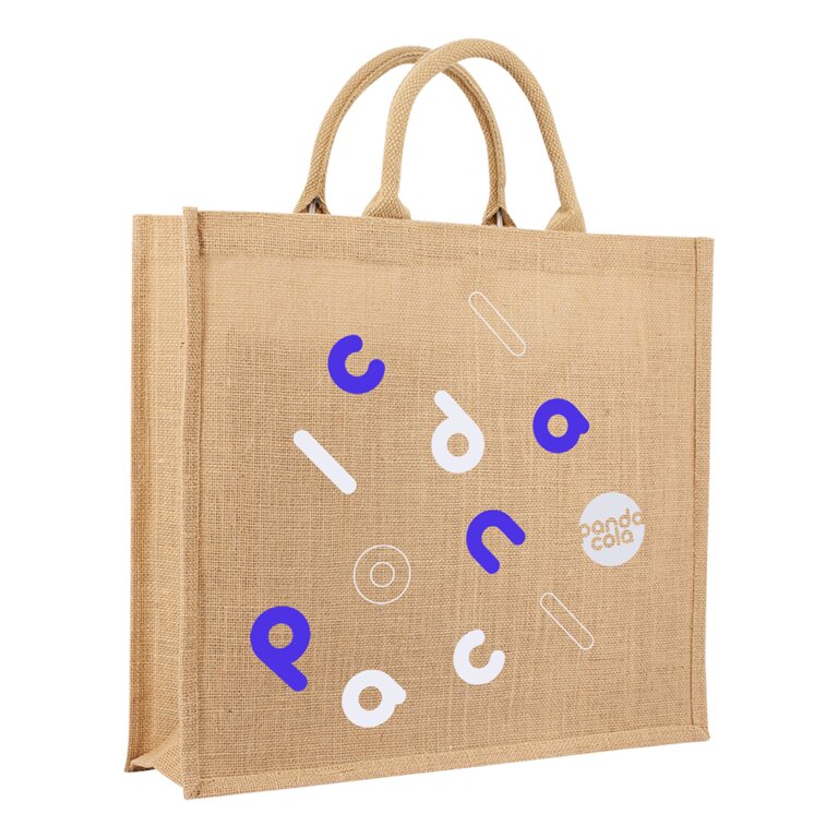 Cabas en jute personnalisé 45x40x12 cm 240 gr/m² - Arica | pandacolach