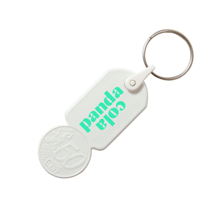 Porte-clés publicitaire avec jeton € 0,50 - Mauni | pandacolach