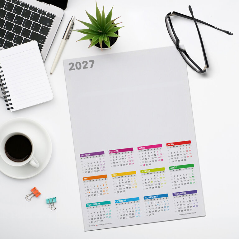 EXPRESS 72h - Calendrier publicitaire 2027 recto 12 mois différents formats - Holmes | pandacola - 1