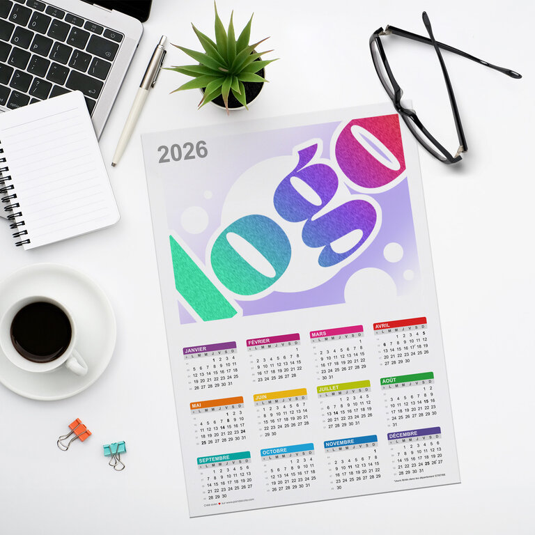 EXPRESS 72h - Calendrier publicitaire 2026 recto 12 mois différents formats - Holmes | pandacola
