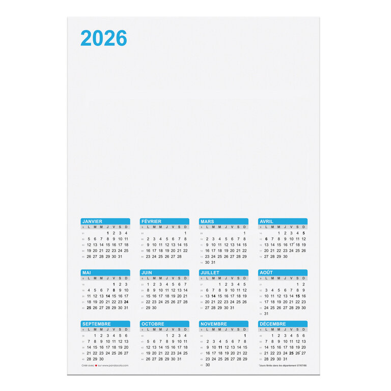 EXPRESS 72h - Calendrier publicitaire 2026 recto 12 mois différents formats - Holmes | pandacolach