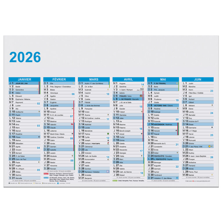 EXPRESS 72h - Calendrier publicitaire 2026 recto/verso Made In France - Altha | pandacolach