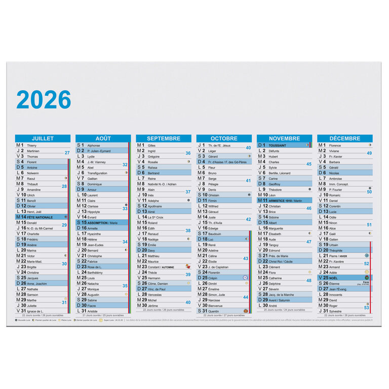 EXPRESS 72h - Calendrier publicitaire 2026 recto/verso Made In France - Altha | pandacolach - 1