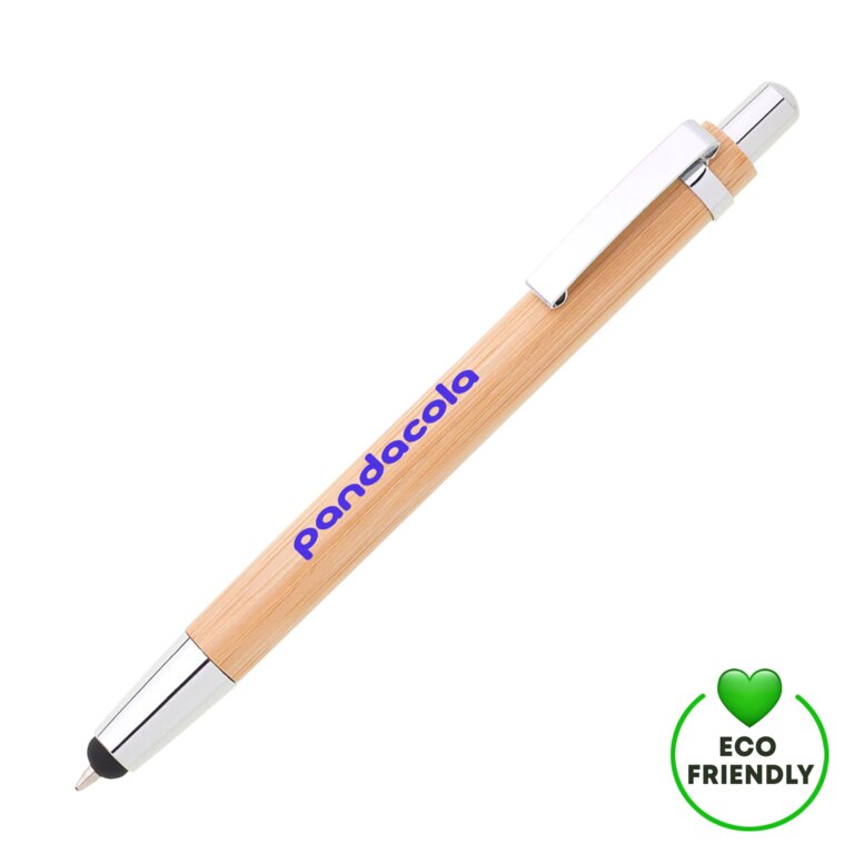 Stylo stylet personnalisé en bambou touch - Tural touch | pandacola