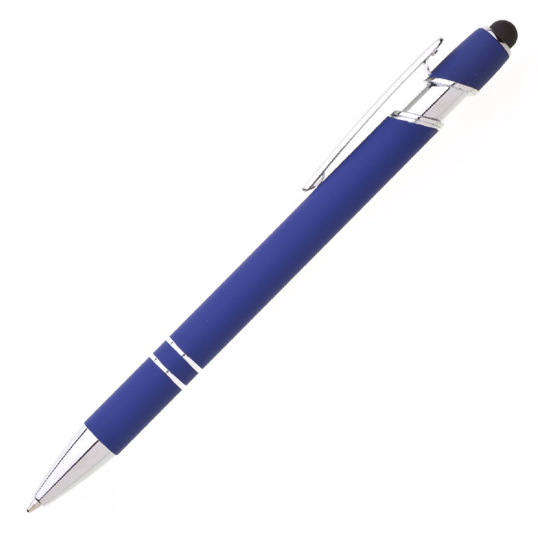 Stylo personnalisable en caoutchouc avec pointe tactile - Natio | pandacolach - 1