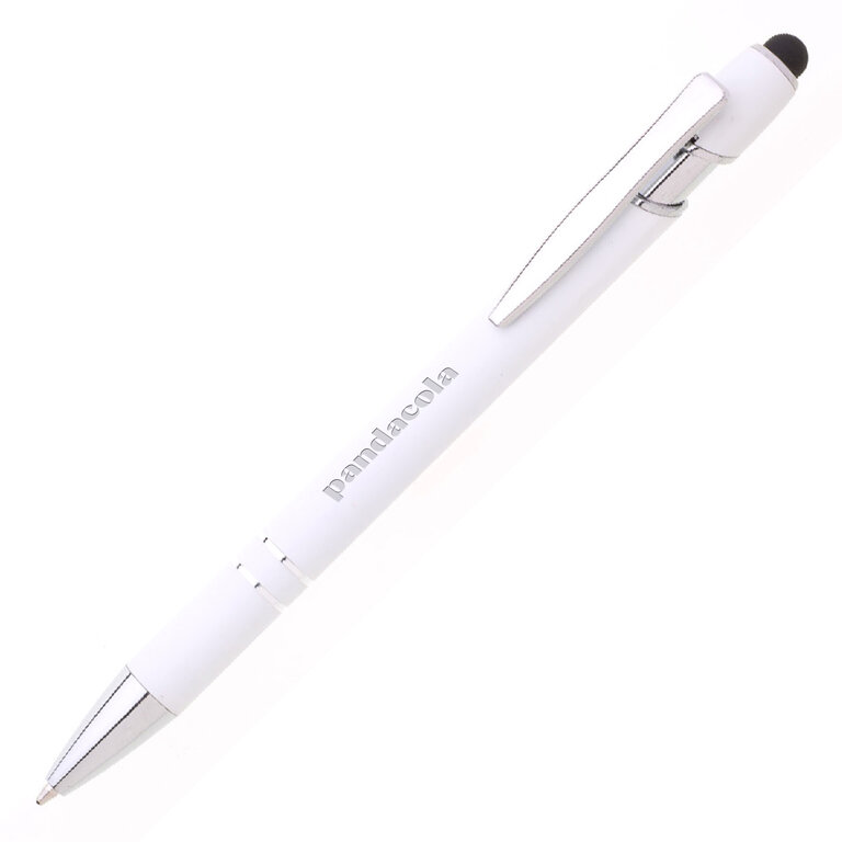 Stylo personnalisable en caoutchouc avec pointe tactile - Natio | pandacolach