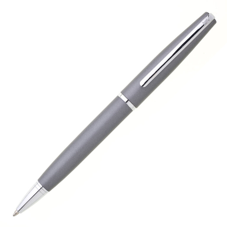 Stylo personnalisé en métal gris avec finition chromé  - Ginali Grey | pandacolach - 2