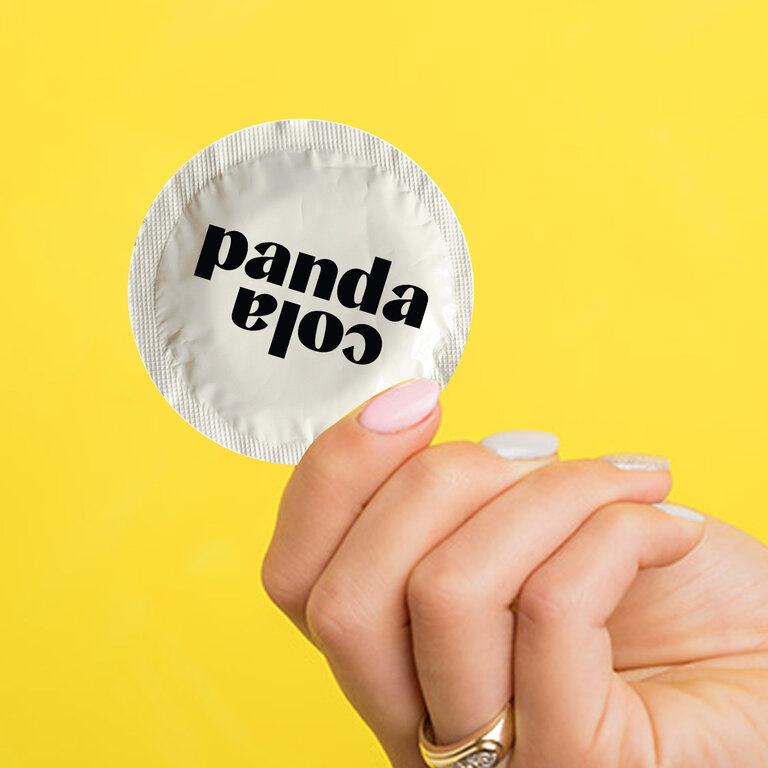 Préservatif publicitaire rond personnalisable avec un logo | pandacolach - 2