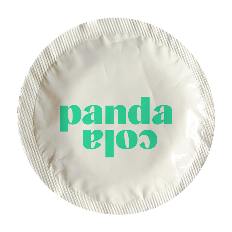 Préservatif publicitaire rond personnalisable avec un logo | pandacolach