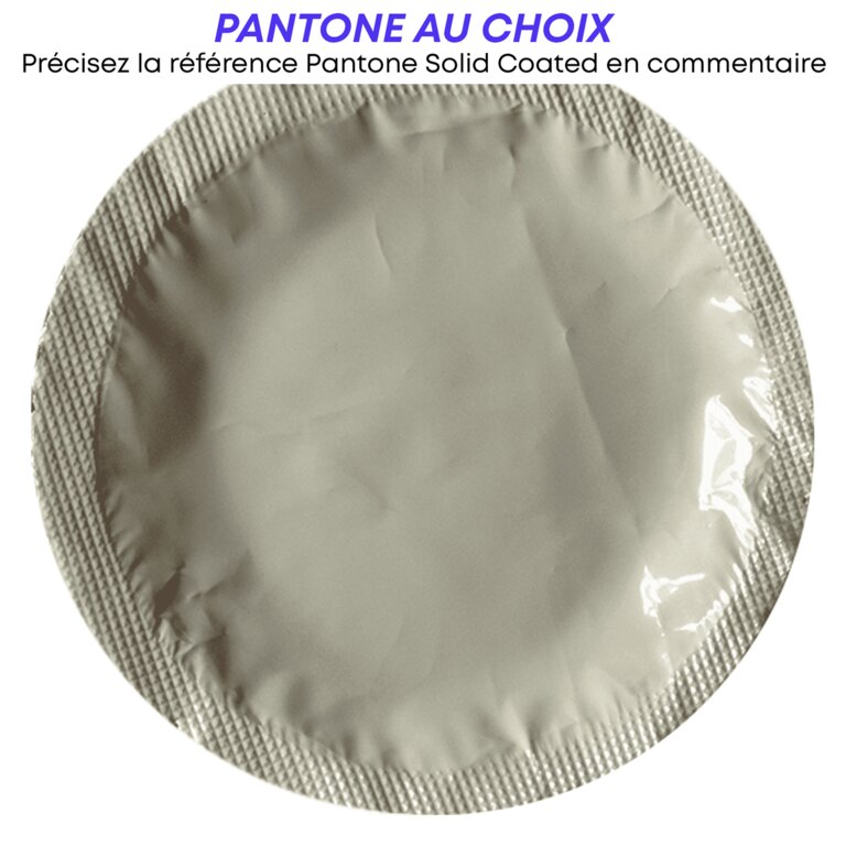 Préservatif publicitaire rond entièrement personnalisable | pandacola