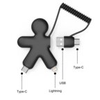 Câble de charge personnalisable multi-connecteurs en bonhomme - Buddy | pandacola - thumb - 3