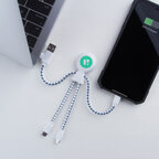 Câble publicitaire multi-ports en plastique recyclé - Mr Bio | pandacolach - thumb - 1