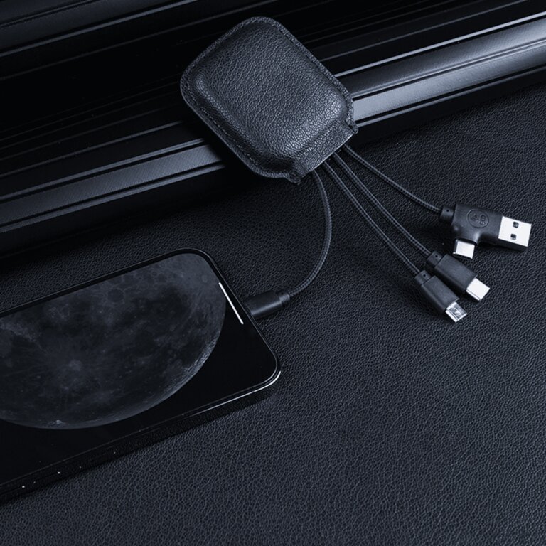 Octopus personnalisable multi-câbles et PowerBank 3000 mAh en matières recyclées - Iné gama | pandacolach - 1