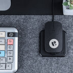 Souris personnalisée sans fil 2,4G en cuir recyclé - Iné pokket | pandacolach - thumb