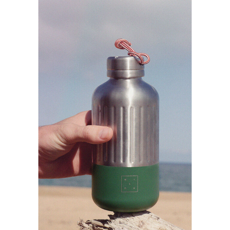 Bouteille isotherme double paroi gravée en acier avec dragonne 650 ml | Black+Blum® - Vincent Milou | pandacolach - 1