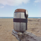 Lunchbox isotherme double paroi gravée en acier avec cuillère et couvercle en liège 550 ml | Black+Blum® - Vincent Milou | pandacolach - thumb - 1