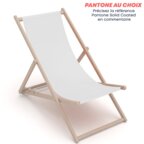 Chilienne personnalisable en bois pliante 100 x 62 x 87 cm | pandacola - thumb