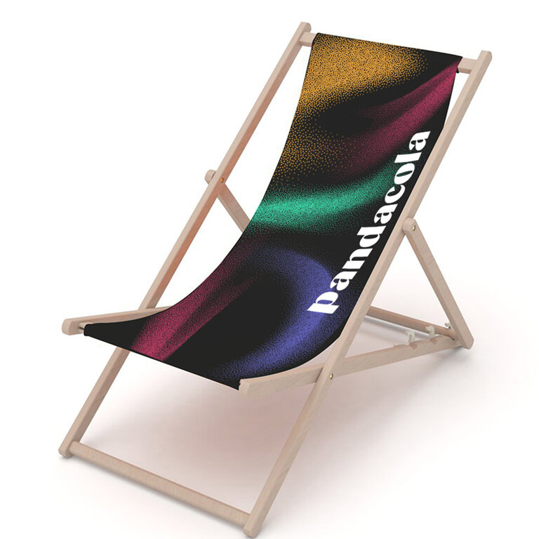 Chilienne personnalisable en bois pliante 100 x 62 x 87 cm | pandacolach