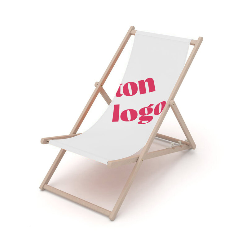 Chilienne personnalisable en bois pliante 100 x 62 x 87 cm | pandacolach - 3