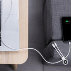 Câble extra long 1m NFC publiciatire multi-fonction recyclé - Mr bio long smart | pandacolach - thumb - 1