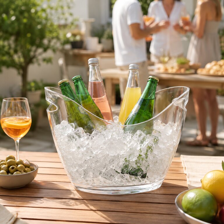 Seau à champagne publicitaire 7L réutilisable | pandacola - 1